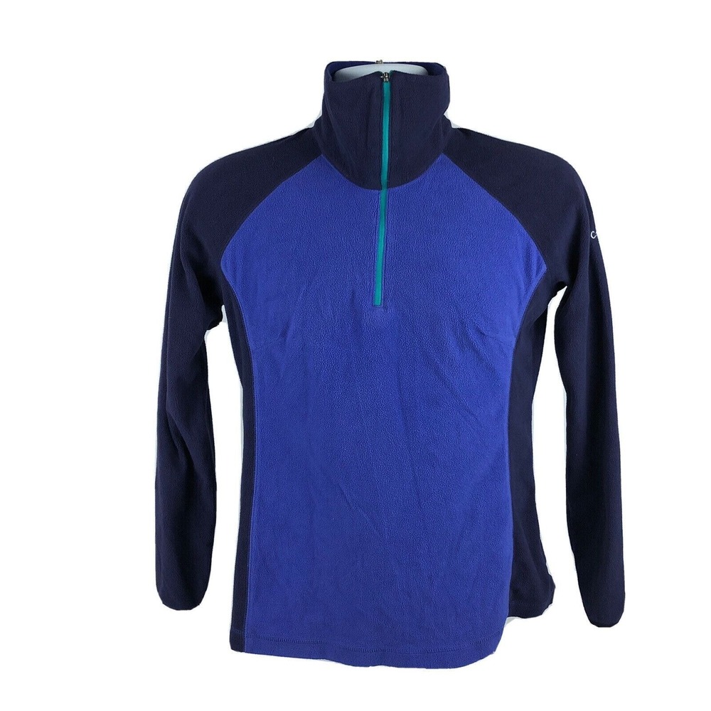 Columbia Jacket Women's Small Purple 1/4 Zip Long Sleeve Fleece Mock Neck